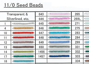 Bead Sample Cards